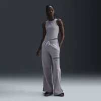 Nike Sportswear Phoenix Fleece женская С высокой Талией Wide-Leg Logo Pants цвет серый