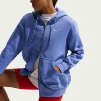 Nike Sportswear Phoenix Fleece жіноча оверсайз Full-Zip Толстовка з капюшоном блакитний
