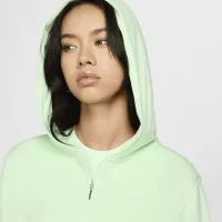 Nike Sportswear Chill Terry женская Loose Full-Zip French Terry Толстовка с капюшоном цвет зеленый