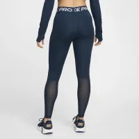 Nike Pro женская Mid-Rise Mesh-Paneled лосины синий