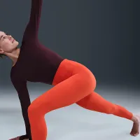 Nike Zenvy женская Gentle-Support С высокой Талией 7/8 лосины цвет красный