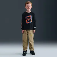 Nike Glow With Me Little дитячі Long Sleeve футболка колір чорний