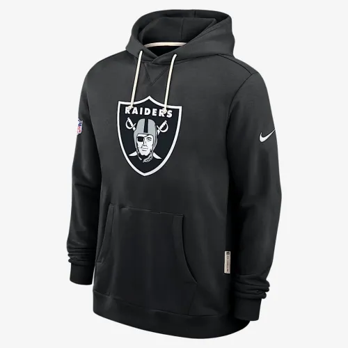 Las Vegas Raiders Initial Home Sideline мужские Nike Dri-FIT NFL Pullover Толстовка с капюшоном цвет черный