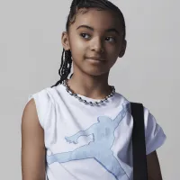 Nike Jordan Essentials Printed Jumpman Tee Little детские футболка цвет белый