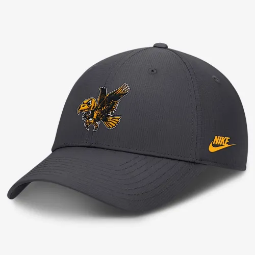 Iowa Hawkeyes Core Rise Vault чоловічі Nike Dri-FIT College Adjustable Hat колір сірий