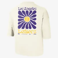 Los Angeles Lakers Courtside женская Nike NBA Boxy футболка цвет белый