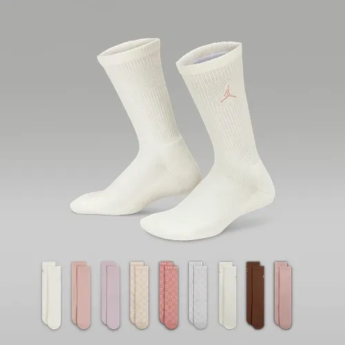 Nike Jordan Big детские Holiday Crew Gift Box (9 пары) цвет белый