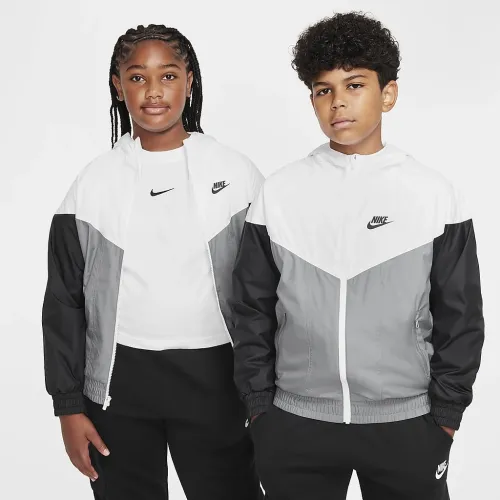 Nike Sportswear Windrunner Big детские Hooded Repel Куртка (Extended Size) цвет белый