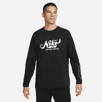 Nike мужские Dri-FIT Fleece Fitness Crew-Neck Top цвет черный