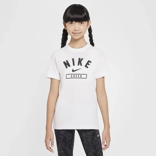 Nike Big дитячі (Girls') Cheer футболка колір білий