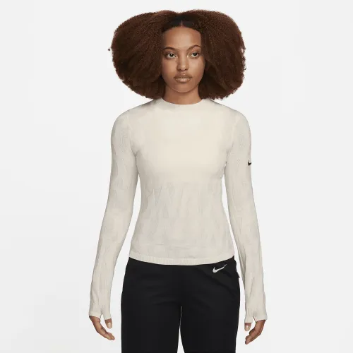 Nike Running Division жіноча Running Mid Layer колір коричневий