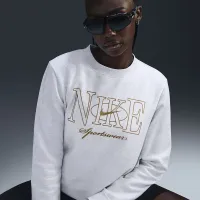 Nike Sportswear Club Fleece женская Pullover Crew-Neck свитшот цвет коричневый