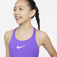 Nike Essential Big дитячі (Girls') Racerback 1-Piece Swimsuit колір фіолетовий