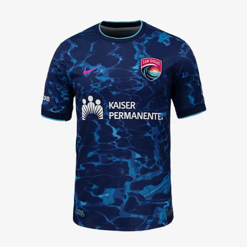 San Diego Wave FC 2025 Stadium Away мужские Nike Dri-FIT NWSL Replica Jersey синий