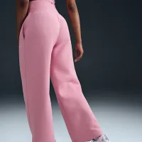 Nike Sportswear Phoenix Fleece жіноча З високою талією Wide-Leg Sweatpants Pink