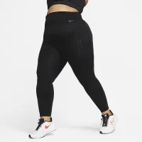 Nike Go женская Firm-Support С высокой Талией Full-Length лосины с карманами(большие размеры) цвет черный