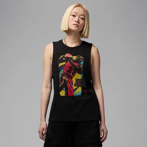 Nike Jordan жіноча Sleeveless Graphic футболка колір чорний