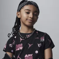 Nike Jordan Icon Play Printed Bike шорты набор Little детские 2-Piece набор Pink