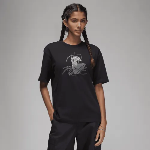 Nike Jordan жіноча Graphic футболка колір чорний