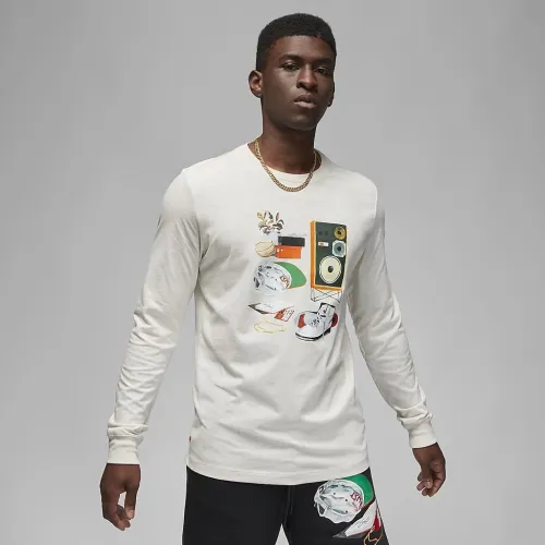 Nike Jordan Artist Series by Jacob Rochester мужские Long-Sleeve футболка цвет коричневый