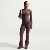 Nike Sportswear Chill Knit женская Mid-Rise Tight Ribbed Pants цвет фиолетовый