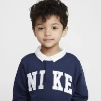 Nike Sportswear Club Toddler French Terry Long Sleeve Polo блакитний