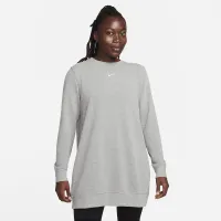 Nike Dri-FIT One жіноча Crew-Neck French Terry Tunic колір сірий