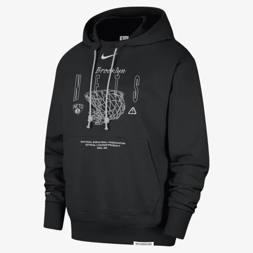 Brooklyn Nets Standard Issue мужские Nike Dri-FIT NBA Толстовка с капюшоном цвет черный
