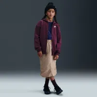 Nike Sportswear Club Fleece Big детские оверсайз Full-Zip Толстовка с капюшоном цвет красный