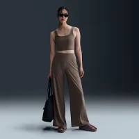 Nike Zenvy женская Dri-FIT С высокой Талией Wide-Leg Pants цвет коричневый