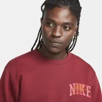 Nike Club Fleece мужские Long-Sleeve Crew-Neck свитшот цвет красный