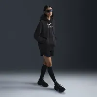 Nike Sportswear Phoenix Fleece женская оверсайз Pullover Graphic Толстовка с капюшоном цвет черный