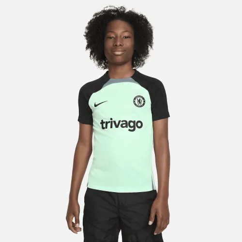 Chelsea FC Strike Third Big детские Nike Dri-FIT Soccer Short-Sleeve Knit Top цвет зеленый
