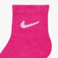 Nike Dri-FIT Performance Basics Little детские Quarter носки (6 пары) Pink