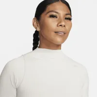 Nike Zenvy женская Dri-FIT Long-Sleeve Top цвет коричневый