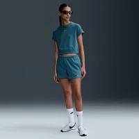 Nike Sportswear Chill Terry женская Short-Sleeve French Terry Top синий