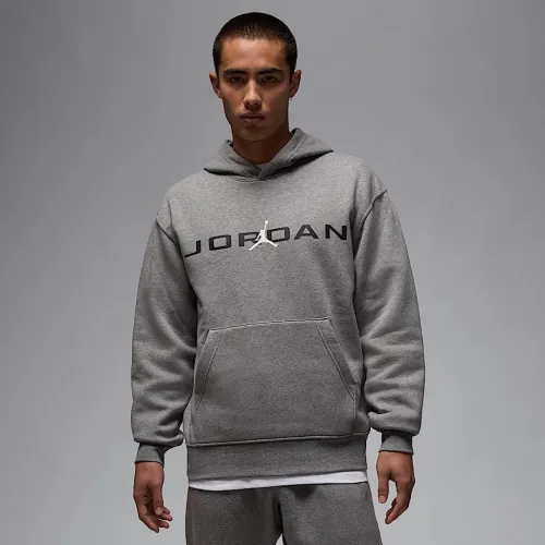 Nike Jordan Essentials мужские Fleece Толстовка с капюшоном цвет серый