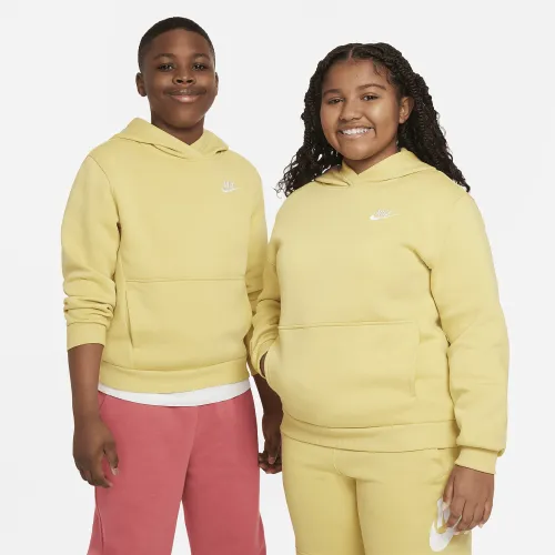 Nike Sportswear Club Fleece Big детские Pullover Толстовка с капюшоном (Extended Size) Yellow
