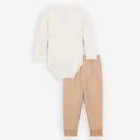 Nike Cozy Comfort Baby (12-24M) 2-Piece Long Sleeve Bodysuit набор цвет коричневый