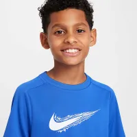 Nike Multi Big дитячі (для хлопчиків) Dri-FIT Short-Sleeve Top блакитний