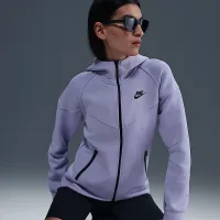 Nike Sportswear Tech Fleece Windrunner женская Full-Zip Толстовка с капюшоном цвет фиолетовый