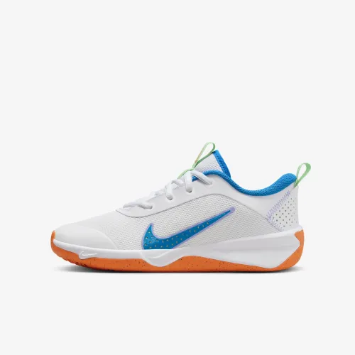 Nike Omni Multi-Court Big детские Indoor Court Кроссовки цвет белый