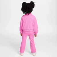 Nike Game, Swoosh, Match! Toddler Quarter-Zip Ribbed Top and лосины набор Pink