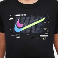 Nike Little дитячі блакитнийprint футболка колір чорний