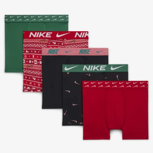 Nike Dri-FIT Big дитячі Holiday Poly труси (5-Pack) колір червоний