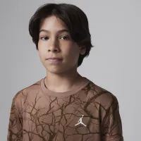 Nike Jordan Big детские Family Tree Printed футболка цвет коричневый