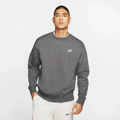 Nike Sportswear Club Fleece мужские Crew цвет серый