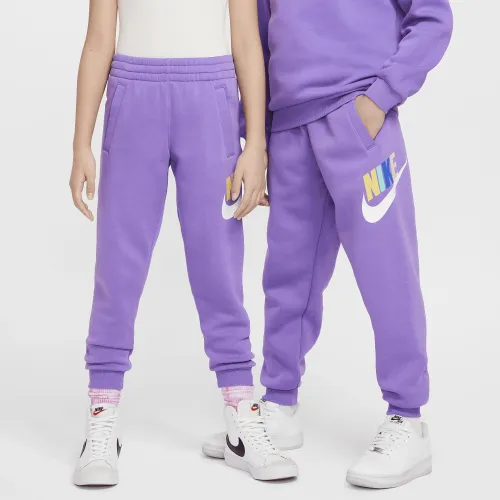 Nike Club Fleece Big дитячі Joggers колір фіолетовий