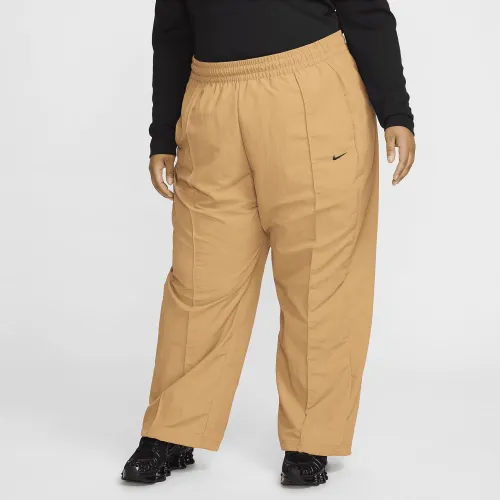Nike Sportswear Everything Wovens женская Mid-Rise Open-Hem Pants (большие размеры) цвет коричневый