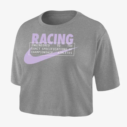 Racing Louisville женская Nike Dri-FIT Soccer Cropped футболка цвет серый